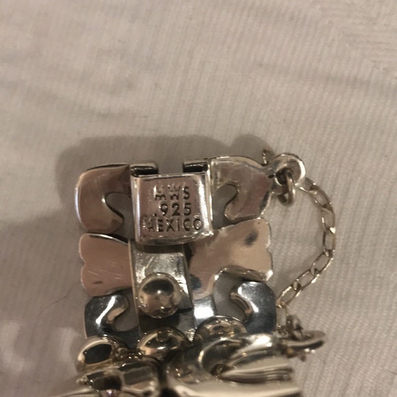 *Price Firm* Mexico Sterling Silver Bracelet with Safety Clasp - Picture 5 of 8